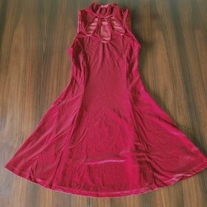 SEXY Maroon XS I Heart Red Velvet Dress New